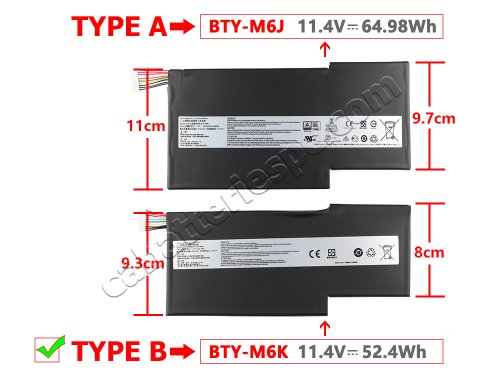 Original Battery MSI GF65 Thin 10SER (MS-16W1) 4600mAh 52.4Wh