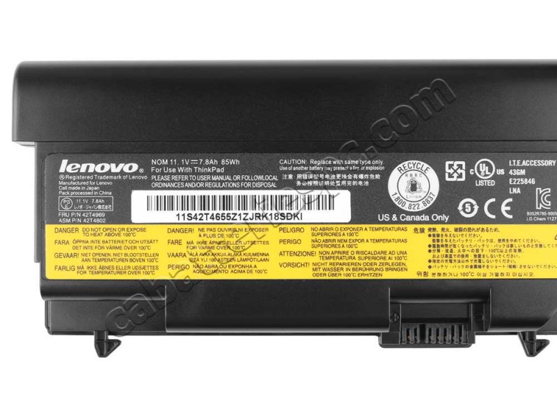 Original Battery Lenovo ThinkPad T520 T510 8400mAh 94Wh