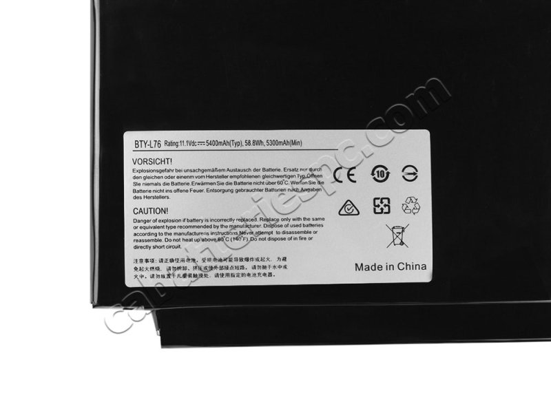 5400mAh 9 Cell Battery MSI GS70 2QE Stealth Pro Silver Edition