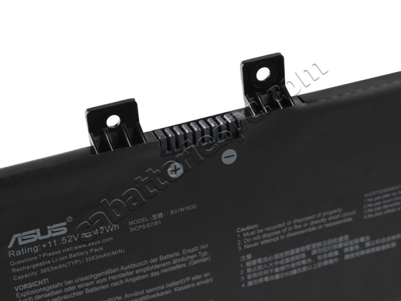 Original 42Wh Asus B31N1635 Battery