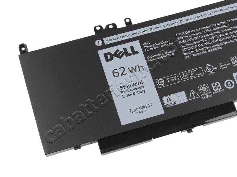 Original 62Wh 4-Cell Dell 6MT4T 06MT4T 7V69Y Battery