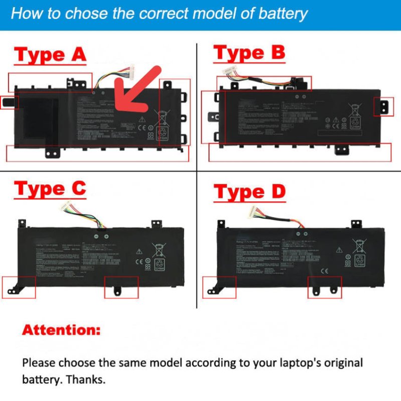 Original Battery Asus VivoBook S15 A512FL 4110mAh 32Wh