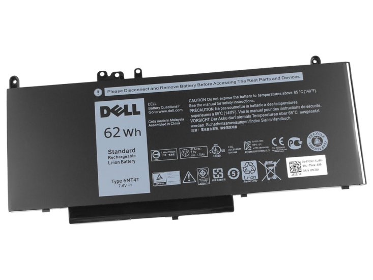 Original 62Wh 4-Cell Dell 6MT4T 06MT4T 7V69Y Battery - Click Image to Close