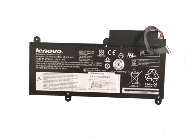 Original 47Whr 6Cell Lenovo 45N1754 45N1755 45N1756 45N1757 Battery - Click Image to Close