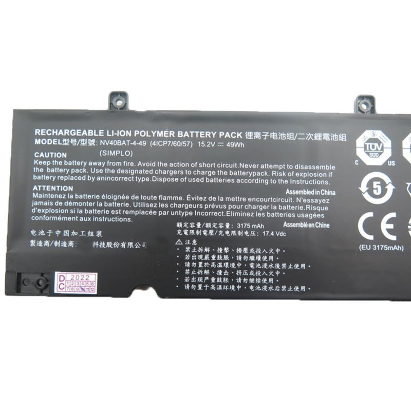 Original Battery Clevo NV40MB NV40ME NV40MZ 3175mAh 49Wh