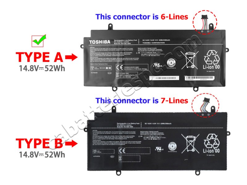 Original Battery Toshiba Portege Z30-A-10Z 52Wh