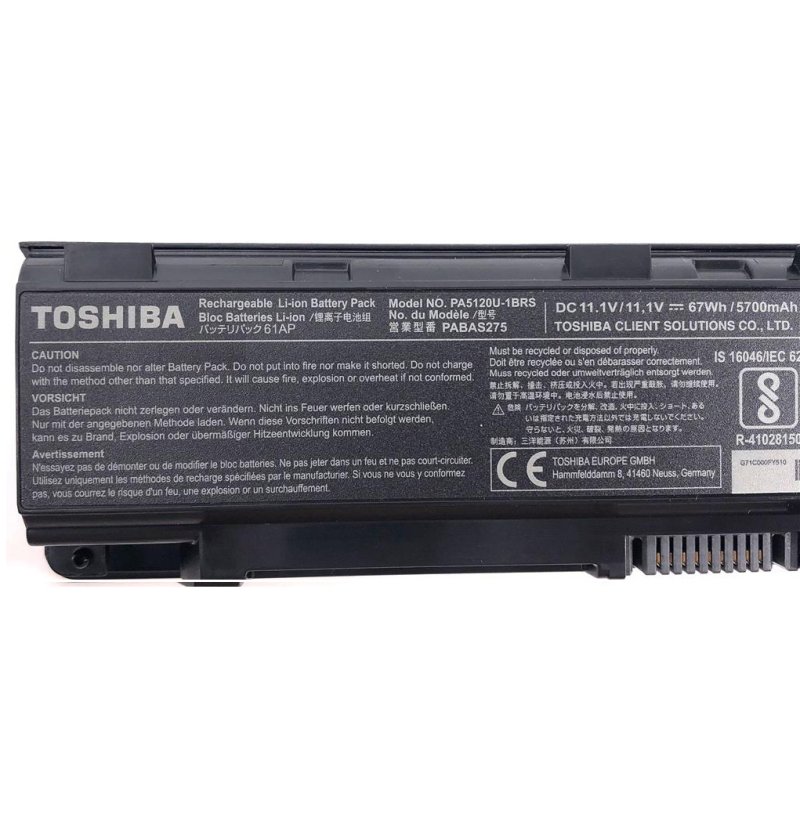 Original Battery Toshiba PA5109U-1BRS 5700mAh 67Wh