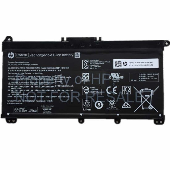 Original Battery HP HW03XL HSTNN-IB90 3440mAh 41.04Wh - Click Image to Close