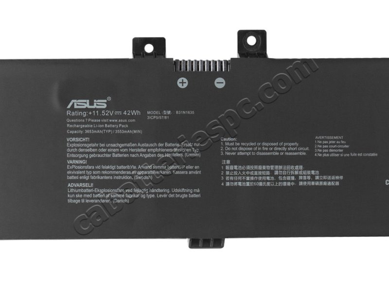 Original 42Wh Asus B31N1635 Battery