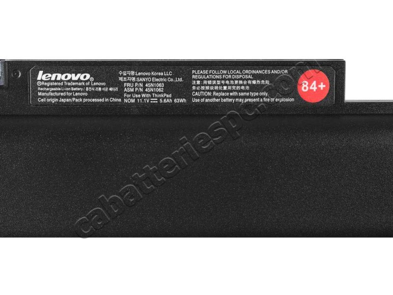 Original 5.6Ah 63Whr 6 Cell Lenovo 45N1059 45N1058 Battery