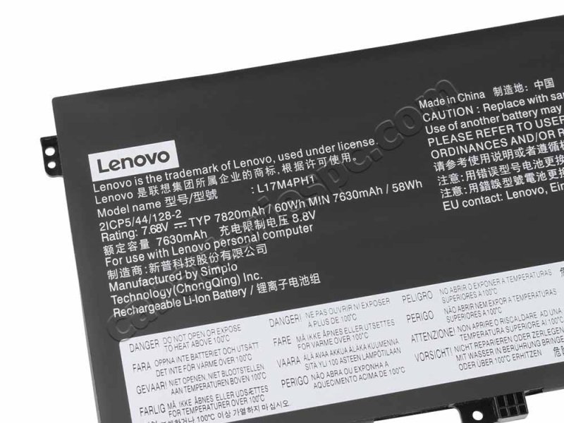 Original Battery Lenovo Yoga C930-13IKB 81C40021UK 7820mAh 60Wh