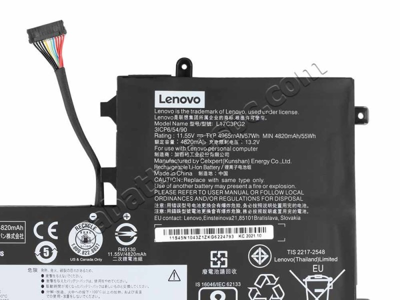 Original Battery Lenovo Legion Y7000 i7 8750H 4955mAh 57Wh Long Line