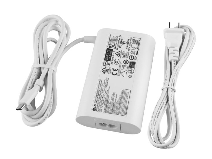 Original 65W USB-C Charger LG Gram 14T90P-K.AAB8U1 AC Adapter + Cable - Click Image to Close