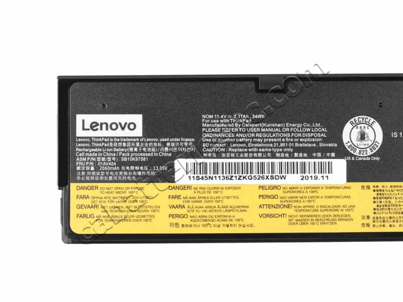 Original Lenovo ThinkPad T480 20L5 Battery 24Wh 2100mAh