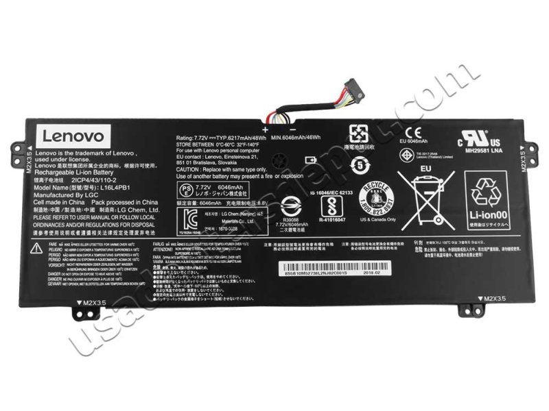 Original Lenovo Yoga 720-13IKB 80X6001QGE Battery 48Wh 6268mAh