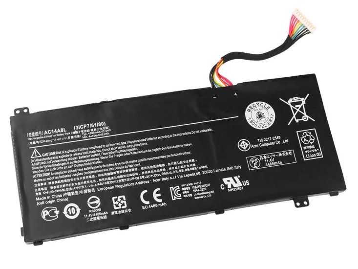 11.4V 52.5Wh Acer Aspire VN7-571G-51S3 VN7-571-72LE VN7-571-74D1 Battery - Click Image to Close