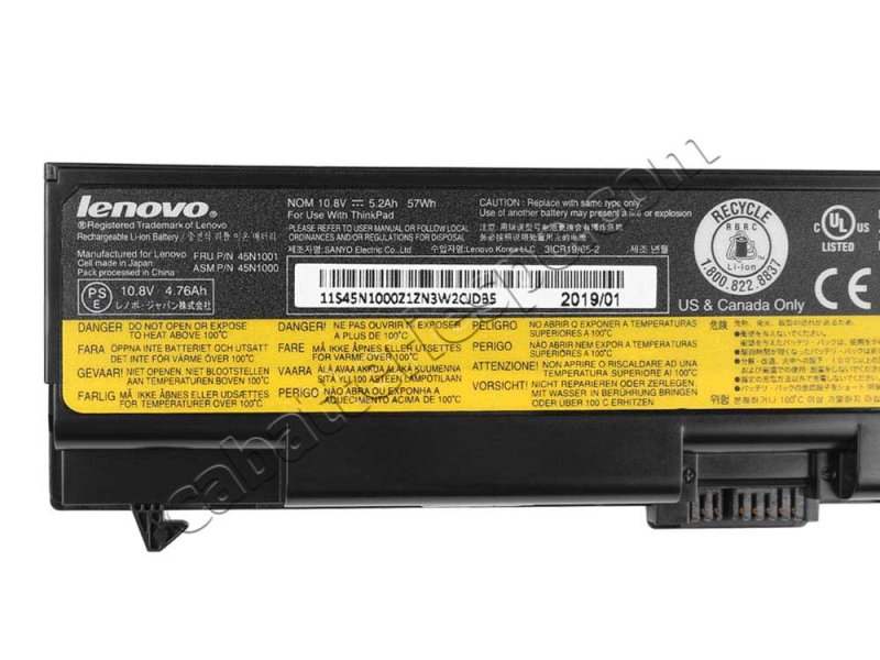 Original Lenovo ThinkPad W520 4281 Battery 57Wh 5200mAh