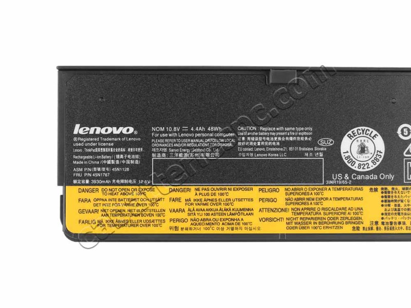 48Wh Lenovo 0C52862 45N1132 45N1133 45N1134 45N1137 Battery