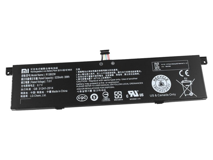 Original 5107mAh 39Wh Xiaomi Mi Air 13.3 Battery - Click Image to Close