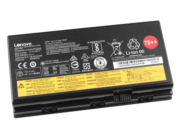 Original Lenovo ThinkPad P71 20HK0001GE Battery 96Wh 6400mAh - Click Image to Close