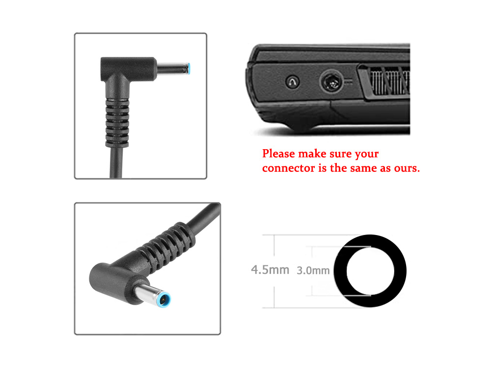 45W Laptop Charger Compatible With TPN-Q147 TPN-Q148 TPN-Q149 With Power Supply