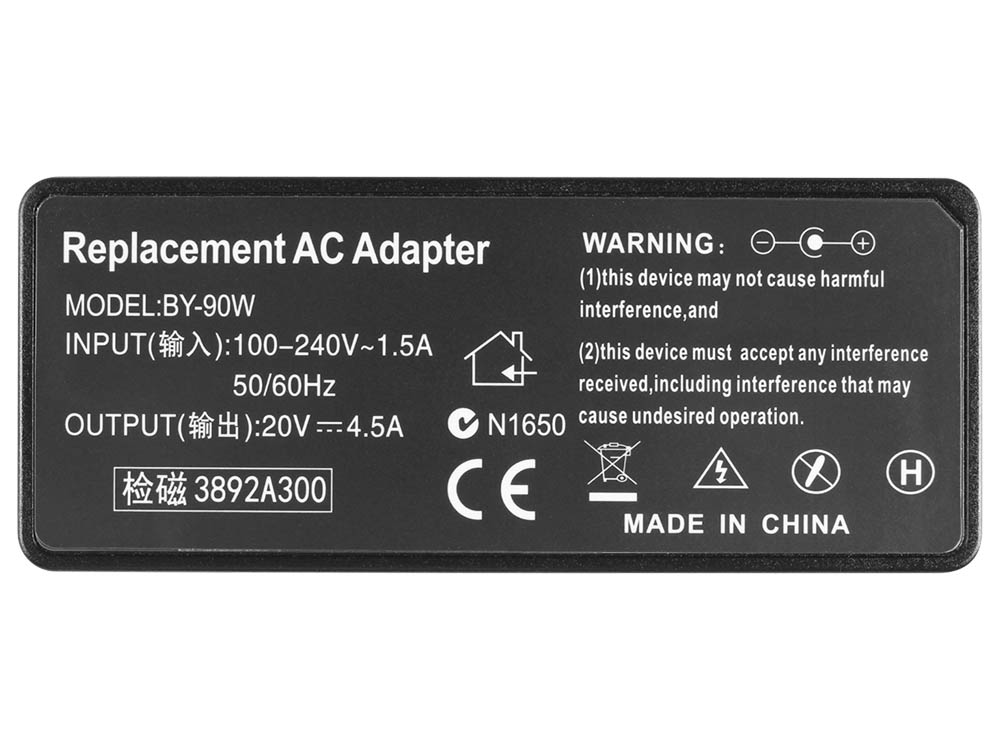 90W Laptop Charger Compatible With 45N0320 45N0319 With Power Supply