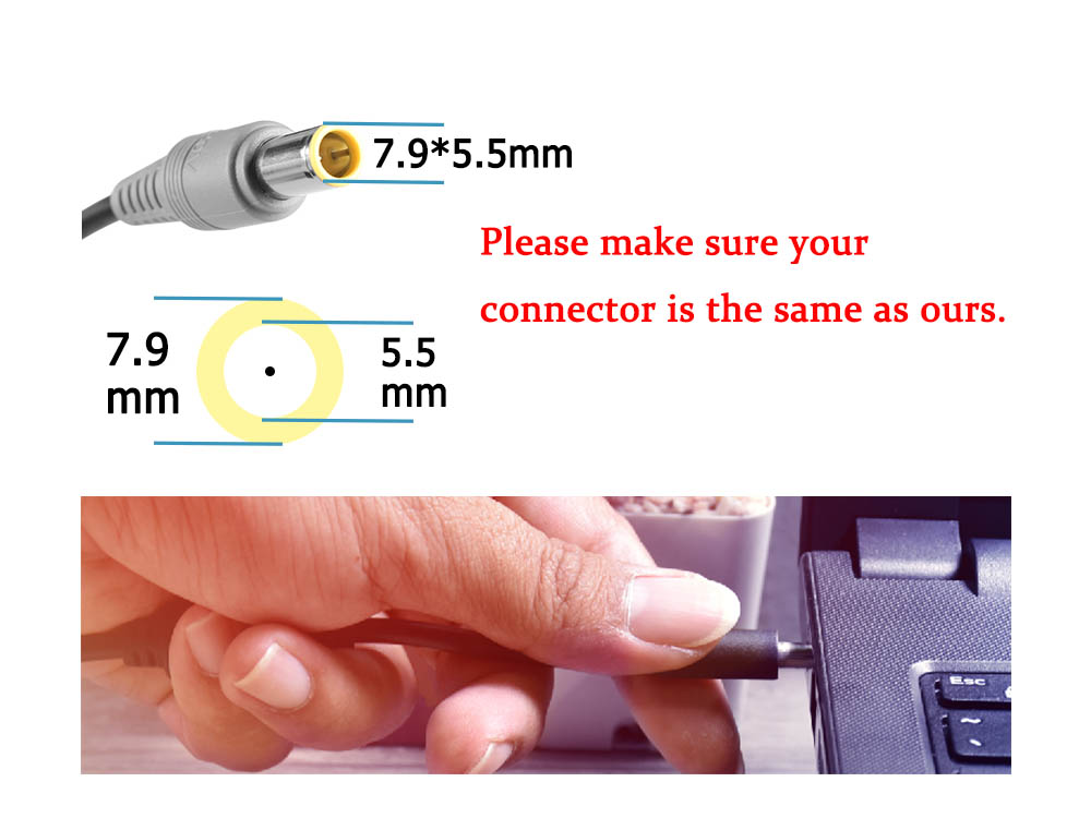 90W Laptop Charger Compatible With 45N0320 45N0319 With Power Supply