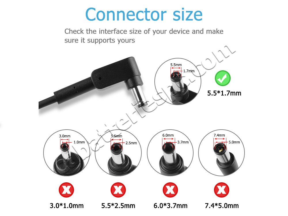 Original Delta Acer ADP-45FE F ADP-45HE D(5.5mm * 1.7mm) Adapter Charger 45W