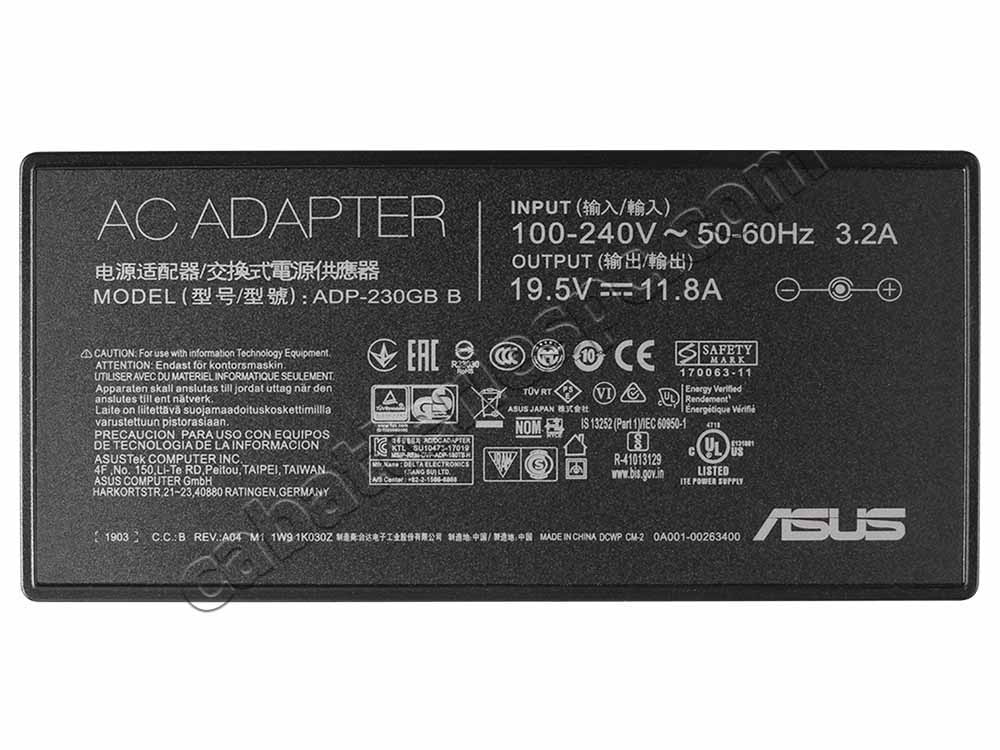 Original 230W Charger Asus ADP-230GB BE AC Adapter