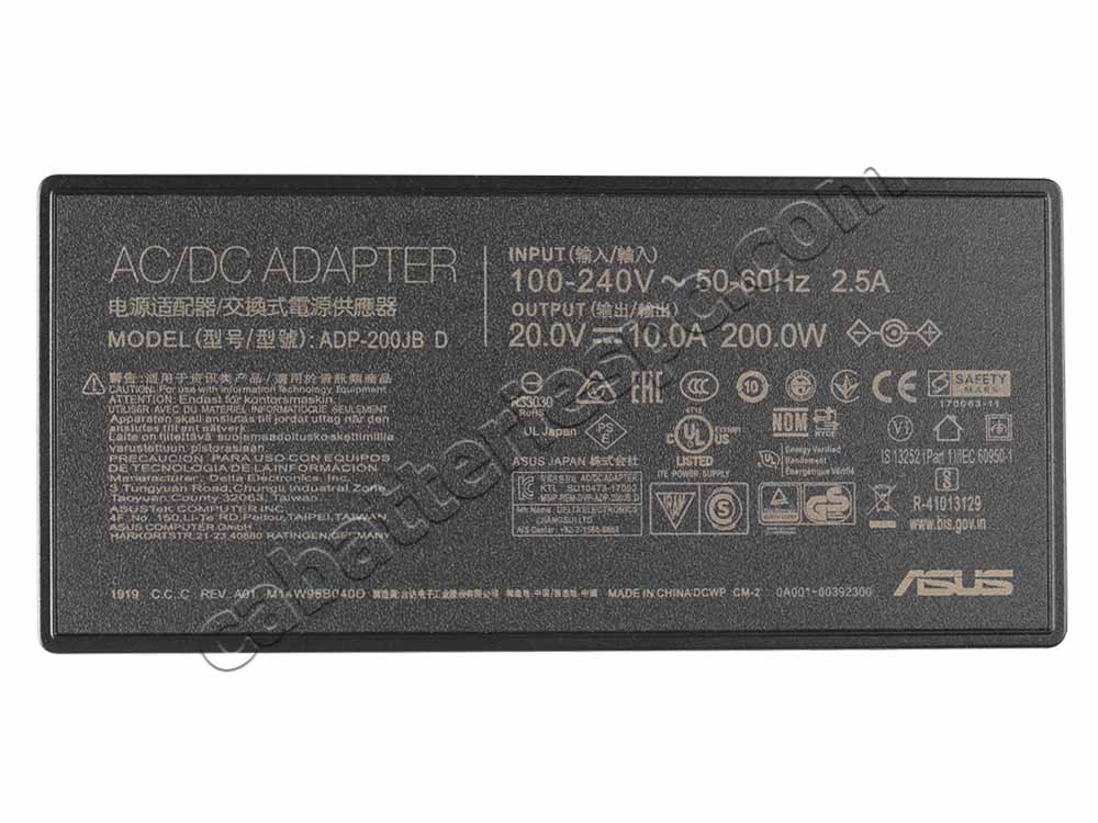 Original 200W Asus ADP-200JB D ADP-200JB DA(6.0mm*3.7mm) AC Adapter Charger