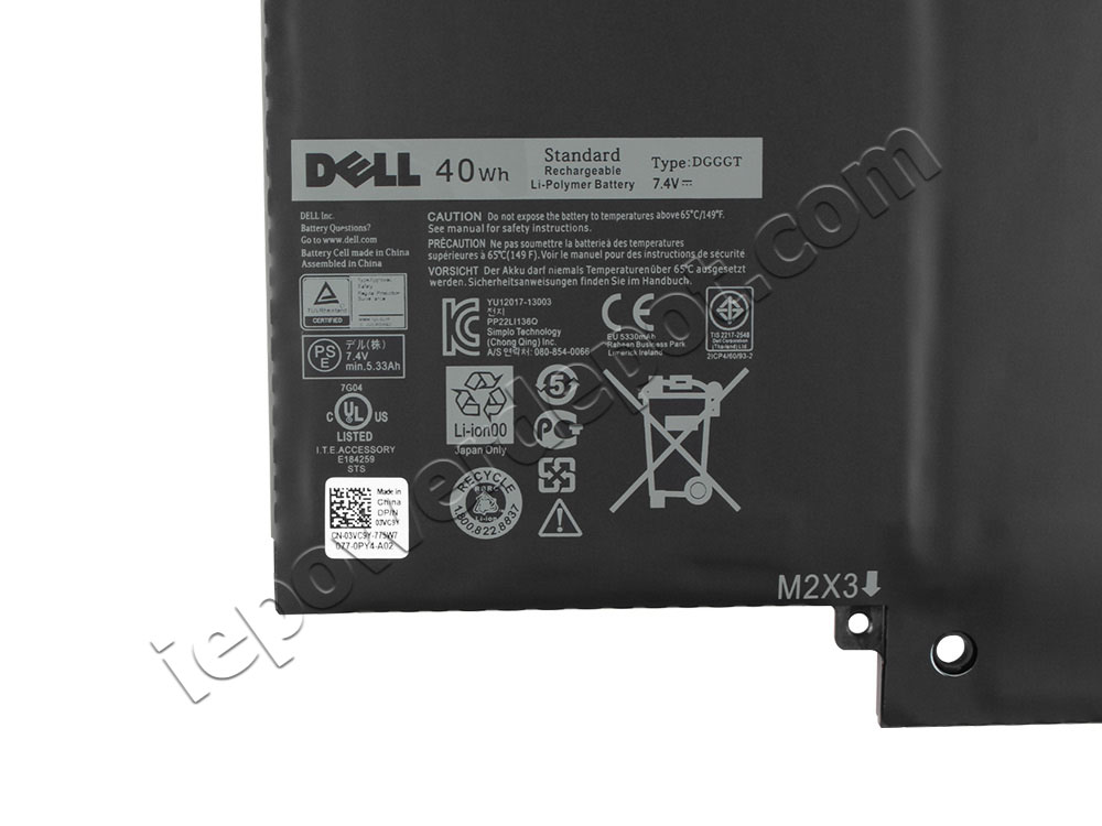 5400mAh 40Wh Battery Dell XPS 11D-1508T