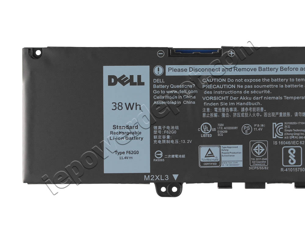 Original 3166mAh 38Wh 3 Cell Dell Inspiron 13 7386 P91G001 Battery