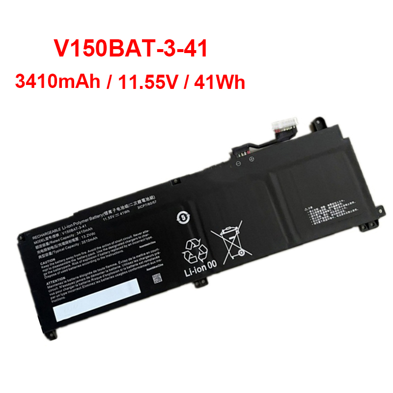 Battery Clevo V158PNKQ V158PNPQ 3410mAh 41Wh