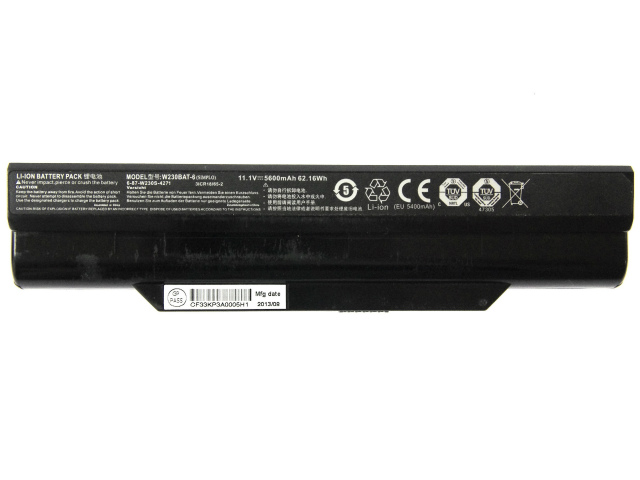 Battery Hasee K360E K360E-i7D1 5600mAh 62.16Wh