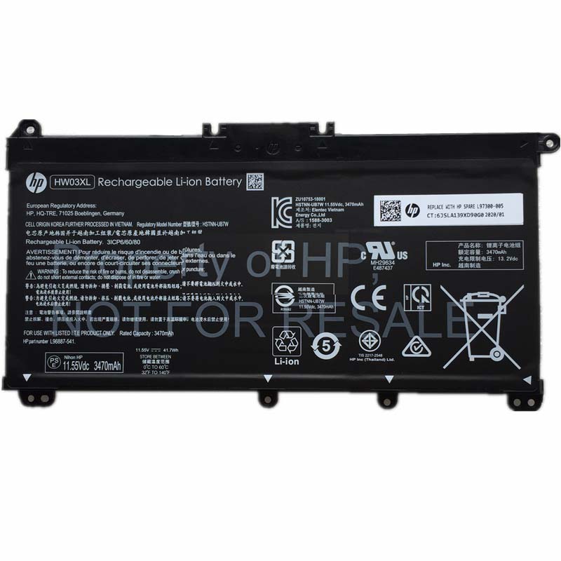 Original Battery HP HW03XL HSTNN-IB90 3440mAh 41.04Wh