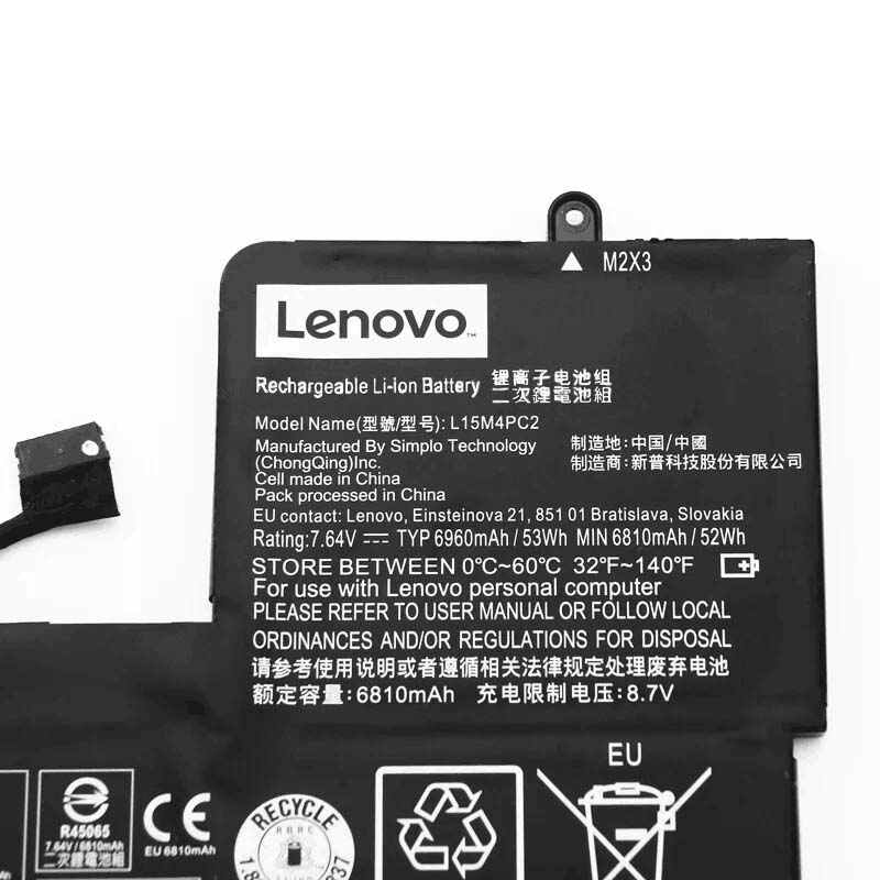 Original Lenovo L15M4PC2 Battery 52Wh 6960mAh